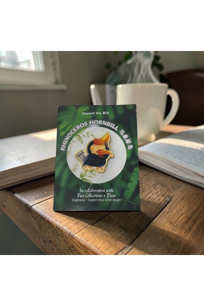 Enamel Pin: Rhinoceros Hornbill